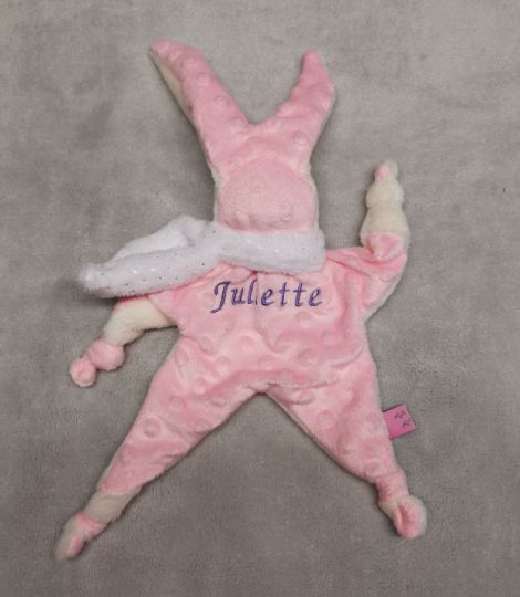 Doudou lapin rose